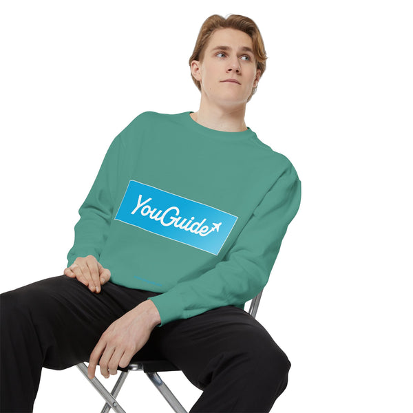 Unisex Garment-Dyed Sweatshirt by YouGuide Designs – Ultimate Casual Style