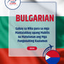 Language Guide For Bulgarian in Filipino (Tagalog)